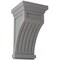 Ekena Millwork 5 1/2"W x 5 1/2"D x 10"H Fluted Wood Vintage Decor Corbel, Pebble Grey CORWD05X05X10FLPG - alternate 1